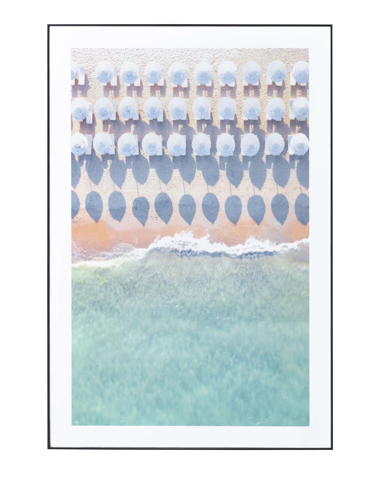 アートポスター アートパネル 海岸線 浜辺 リゾート 水色 青 ブルー スカイブルー おしゃれ 北欧 リビング 玄関