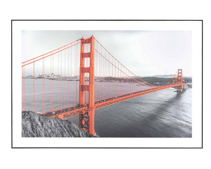 アートポスター アートパネル ゴールデンゲートブリッジ サンフランシスコ 橋 海 自然 都会 アメリカ 晴天 おしゃれ 北欧 リビング 玄関