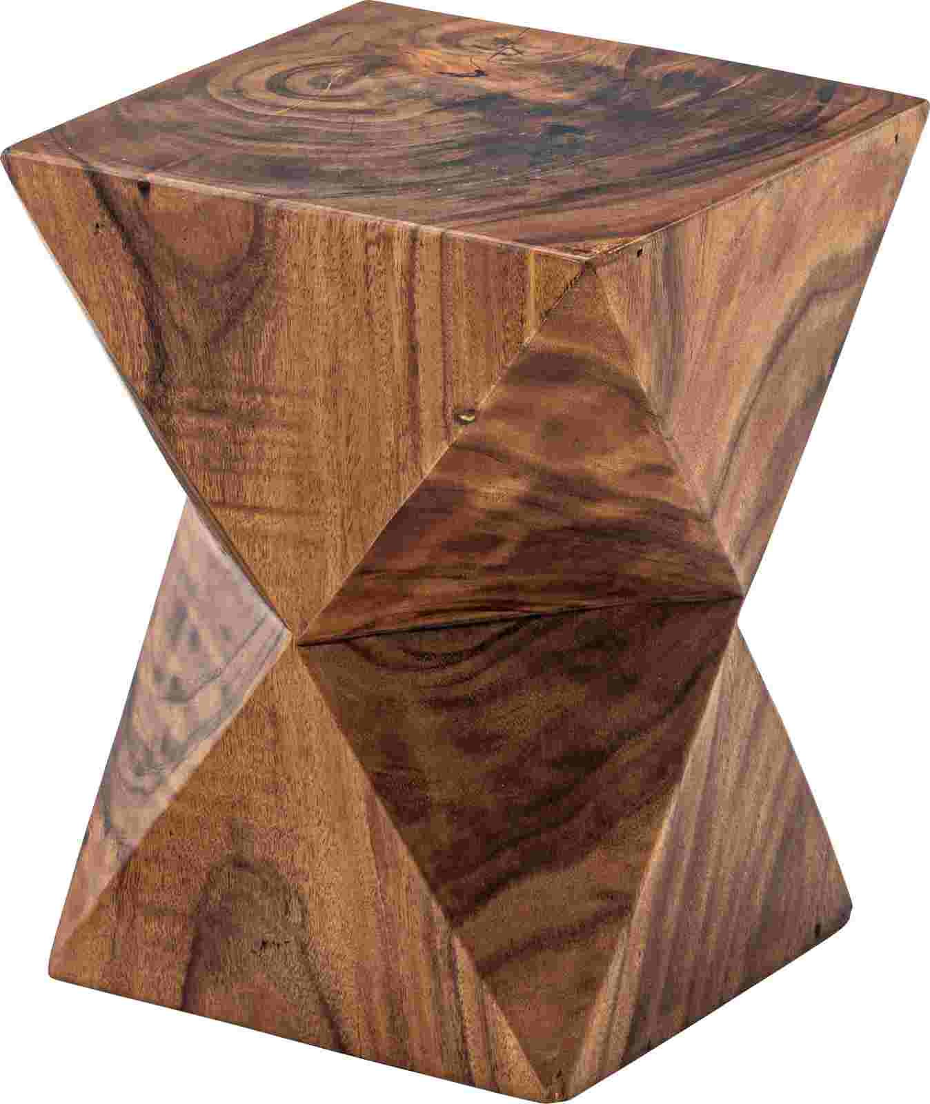 スツール 椅子 チェア ローチェア サイドテーブル 三角面 天然木 古材 北欧 モンキーポッド ウッド 小物置き 花台 フラワースタンド おしゃれ インテリア リビング 玄関